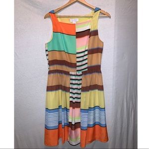 Multi-colored A-line Dress